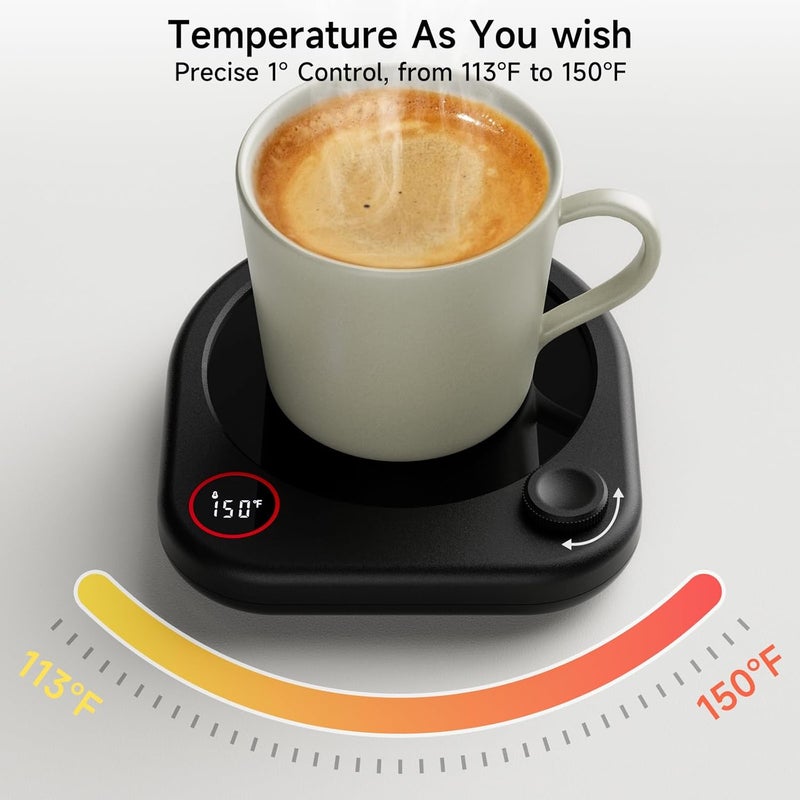 Oracer Coffee Mug Warmer for Desk, Electric Cup Heater for Tea Milk Beverages with Adjustable Temperature Display, Auto Shut Off Timer Mug Sensor, Candle Wax Heating Plate, Ideal Gift Accessory - Image 3